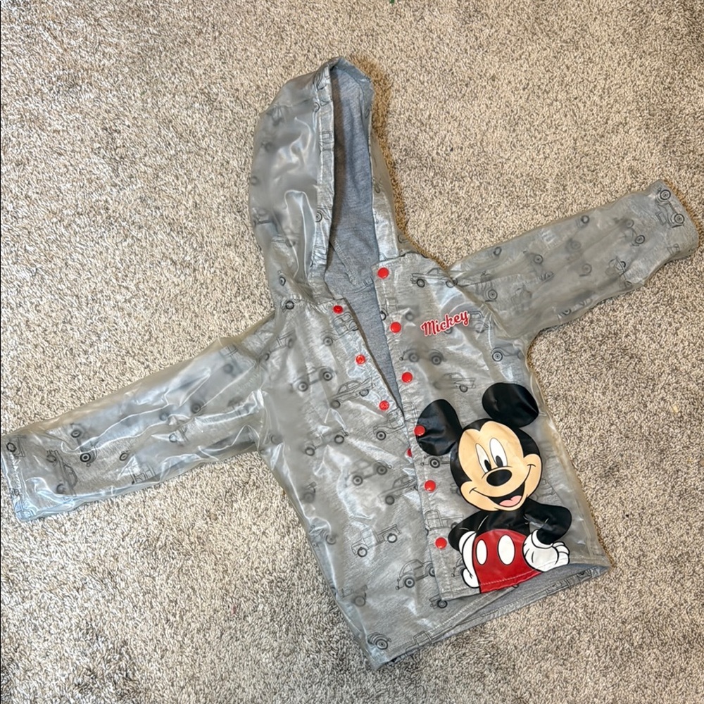 Mickey Mouse Gray Toddler Rain coat